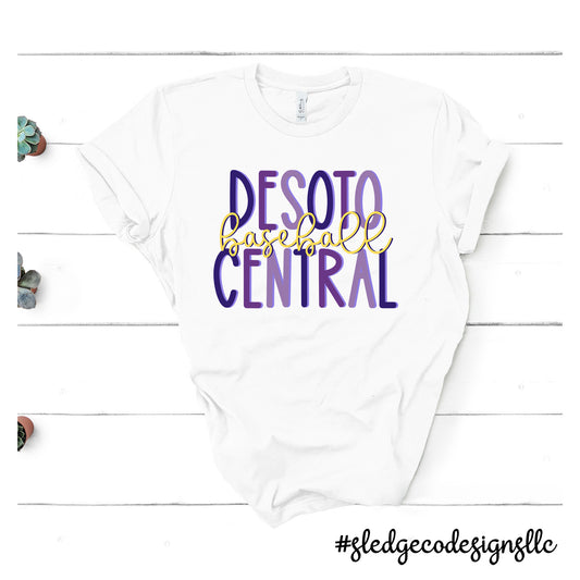 Desoto Central Jags Baseball STACKED | Custom Unisex Tshirt