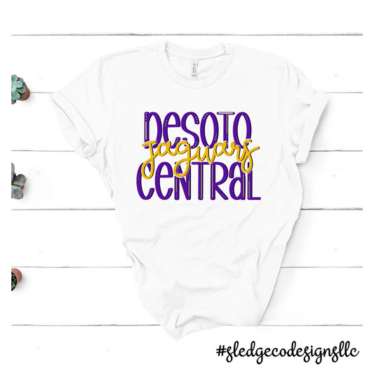 Desoto Central Jaguars HANDDRAWN | Custom Unisex Tshirt