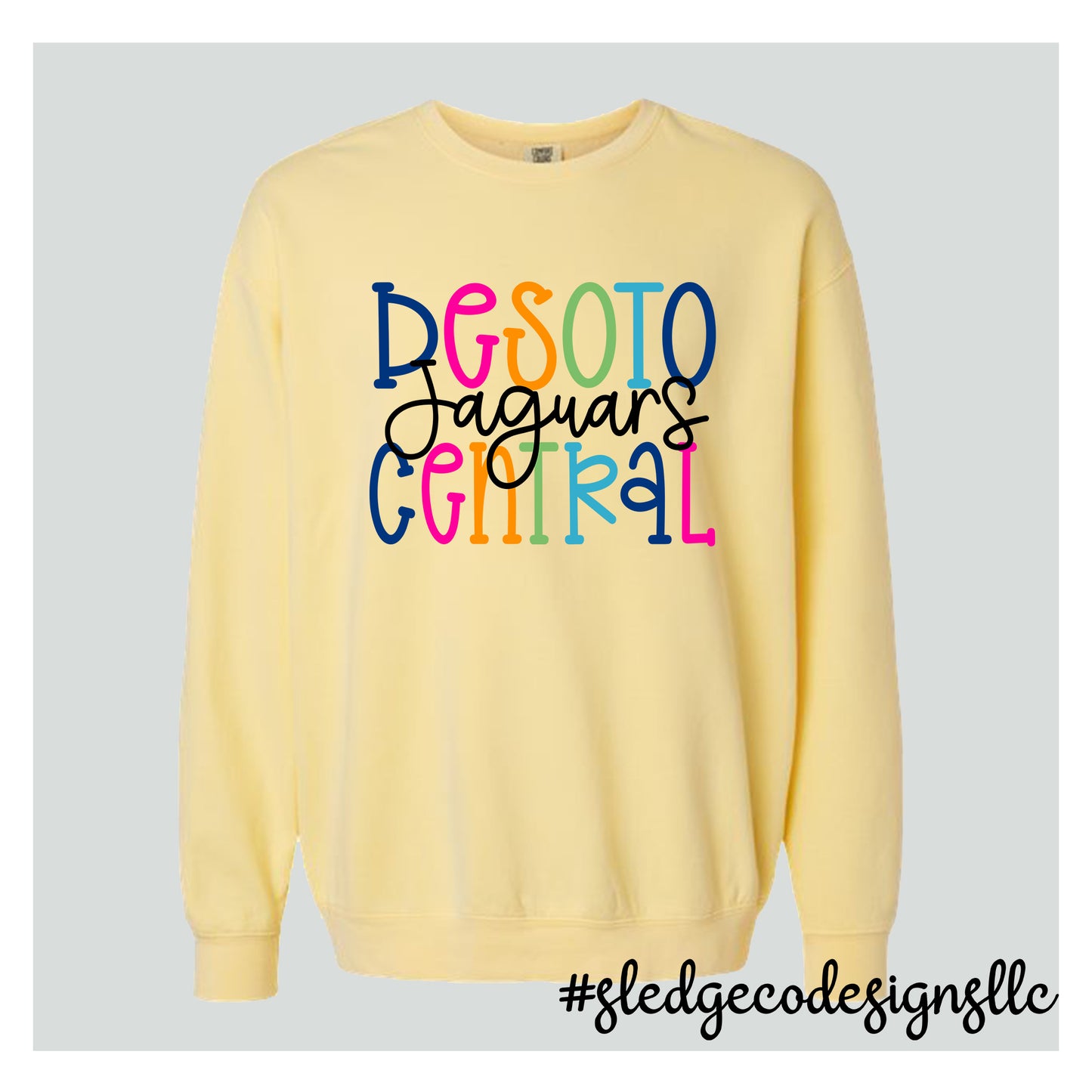 DESOTO CENTRAL JAGS | COLORFUL |  COMFORT COLORS LIGHT WEIGHT SWEATSHIRT