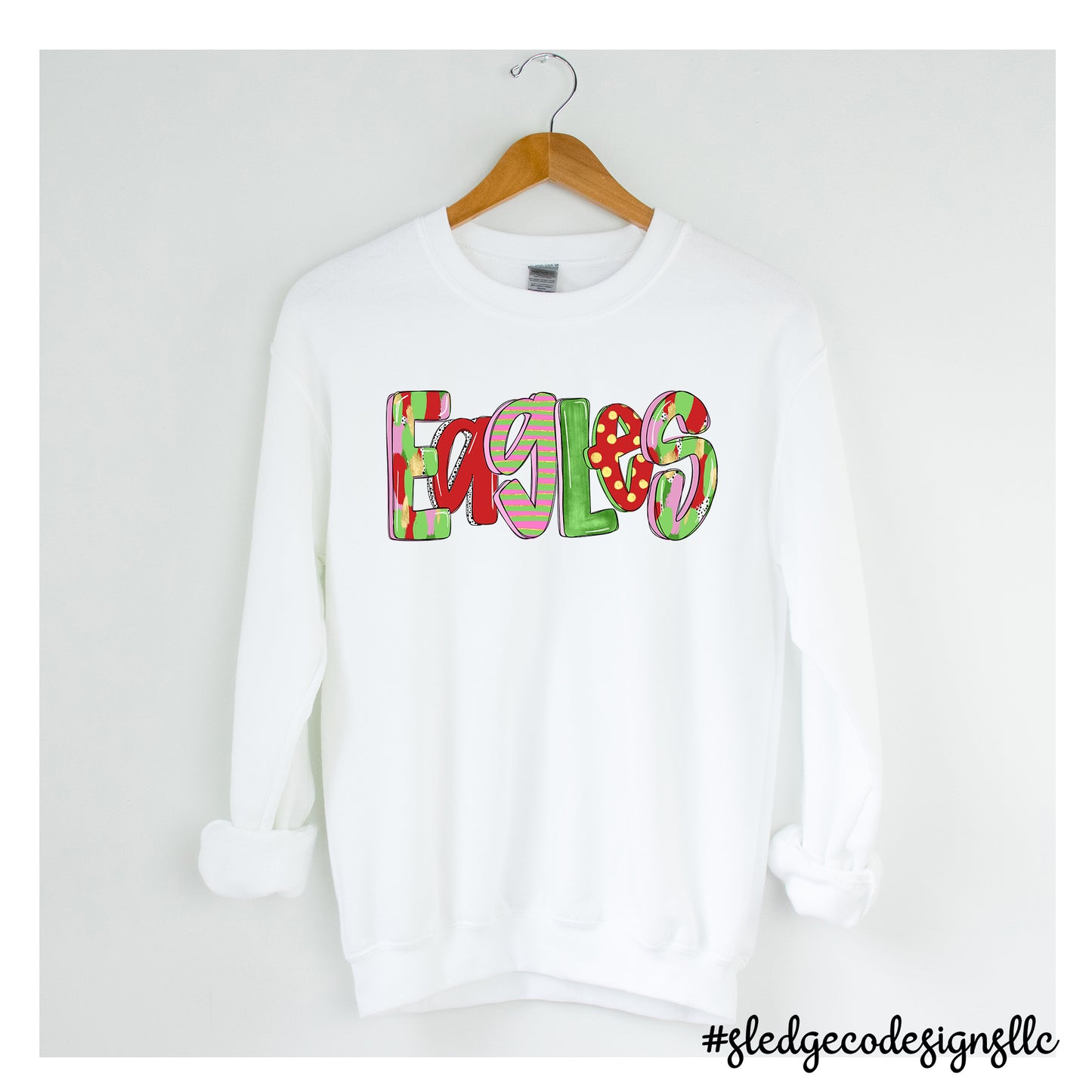 EAGLES | CHRISTMAS DOODLE | CUSTOM UNISEX SWEATSHIRT