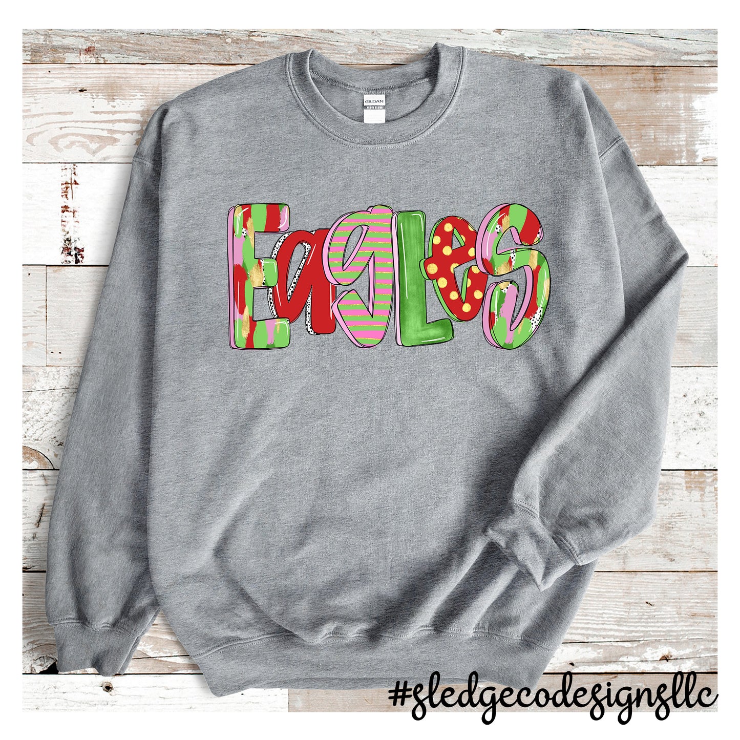 EAGLES | CHRISTMAS DOODLE | CUSTOM UNISEX SWEATSHIRT