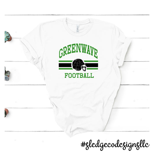 NORTH DELTA GREENWAVES FOOTBALL | Custom Unisex Tshirt