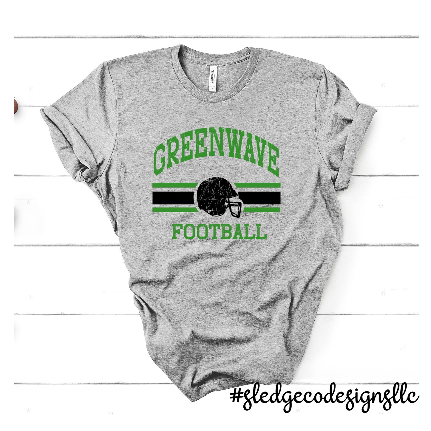 NORTH DELTA GREENWAVES FOOTBALL | Custom Unisex Tshirt