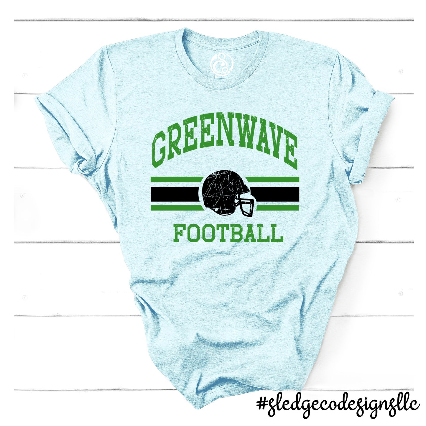 NORTH DELTA GREENWAVES FOOTBALL | Custom Unisex Tshirt