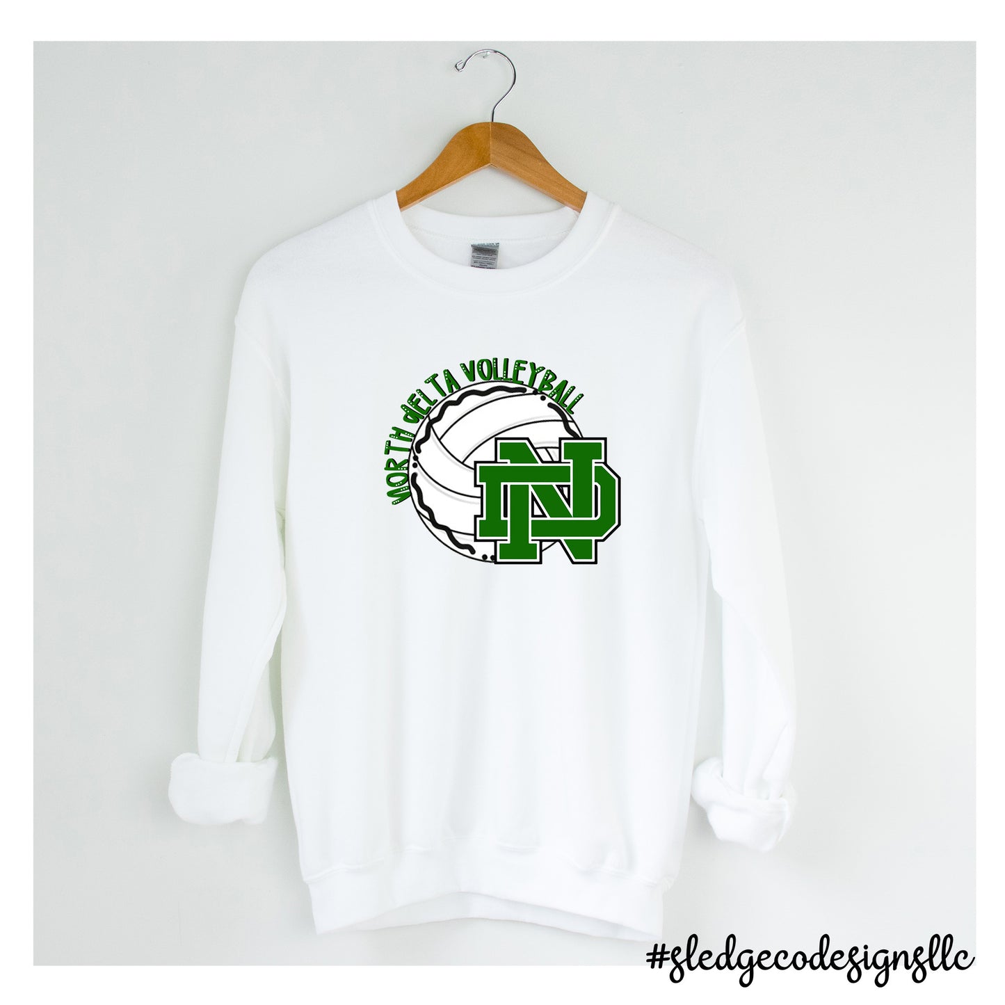 NORTH DELTA GREENWAVES VOLLEYBALL |  2026 | CUSTOM UNISEX SWEATSHIRT