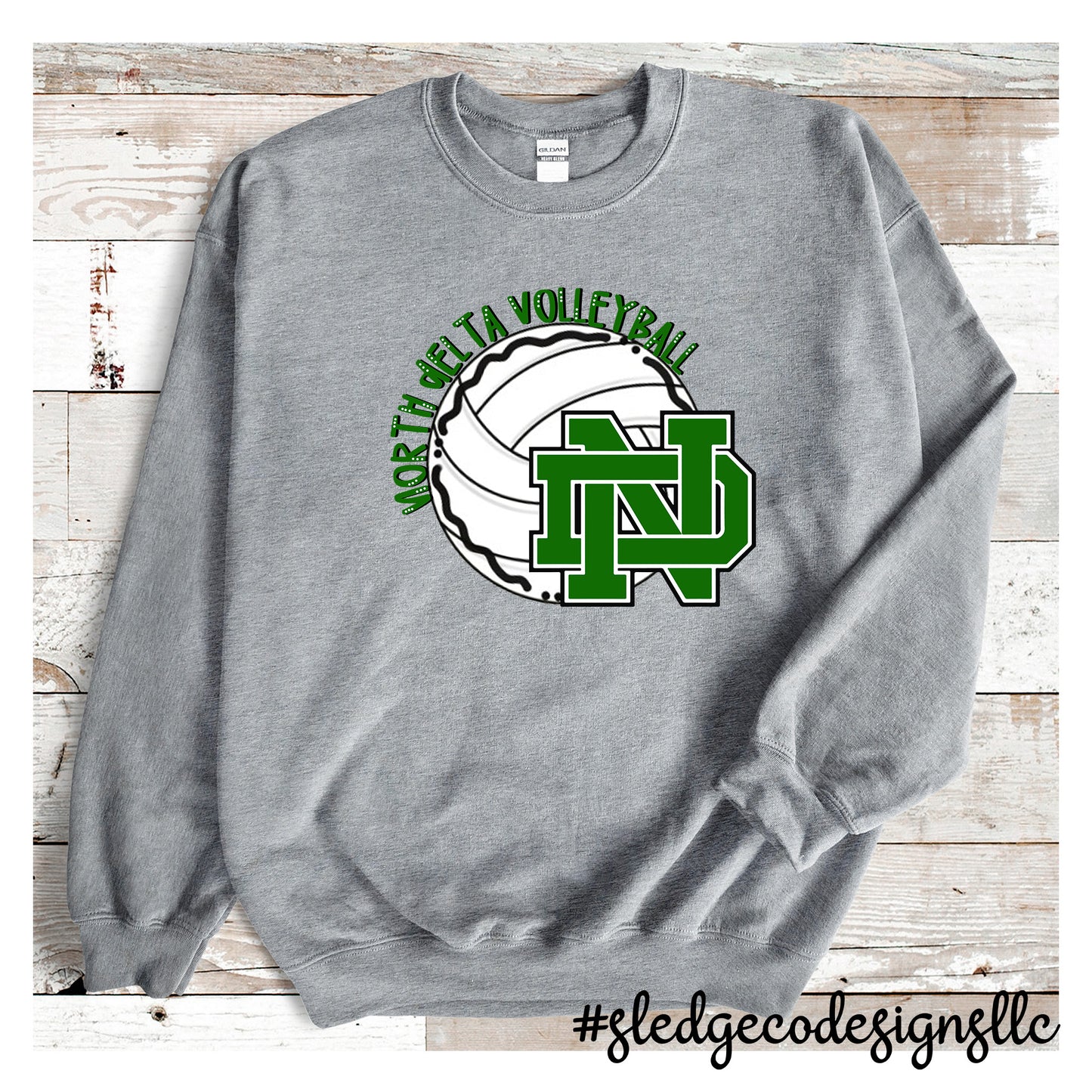 NORTH DELTA GREENWAVES VOLLEYBALL |  2026 | CUSTOM UNISEX SWEATSHIRT