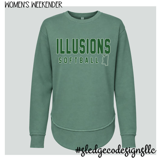 ILLUSIONS SOFTBALL | MS | Women's Weekender Fleece
