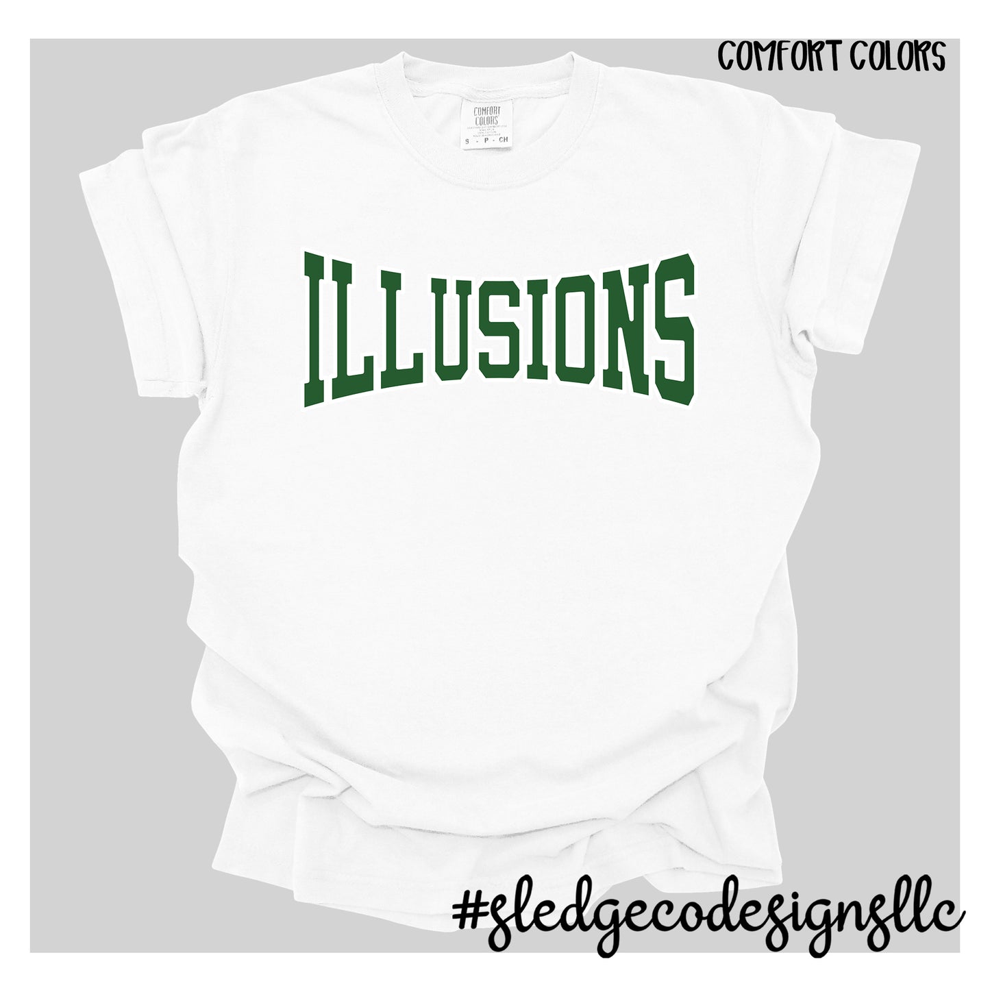 ILLUSIONS SOFTBALL LOGO | COMFORT COLORS UNISEX TSHIRT