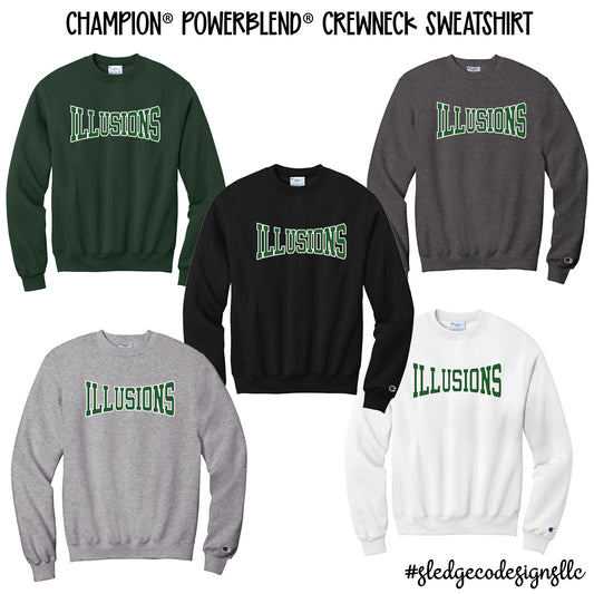 PREORDER: Illusions Softball | Champion Powerblend Crewneck Sweatshirt