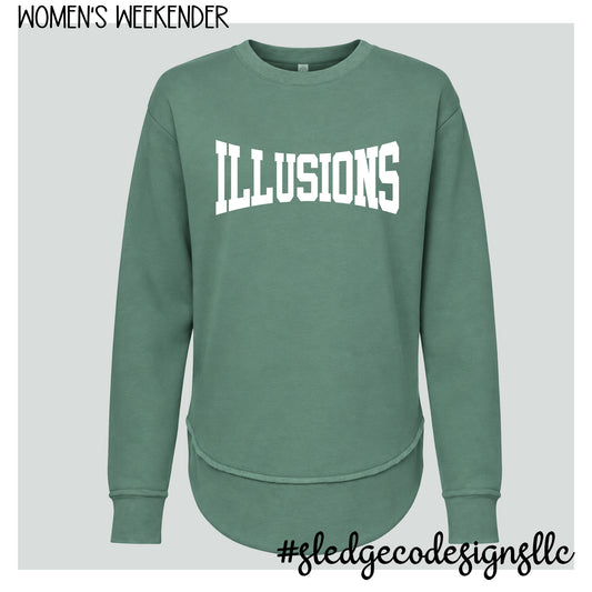 ILLUSIONS SOFTBALL | LOGO WHITE | Women's Weekender Fleece