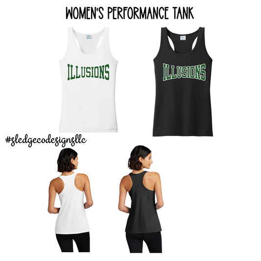 ILLUSIONS SOFTBALL |  LOGO | Women's Performance Tank