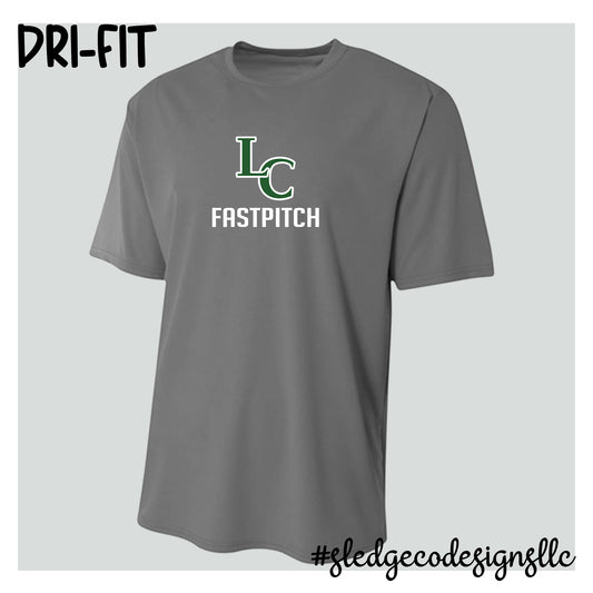 LC FAST PITCH GIRL SOFTBALL | GRAPHITE | DRI- FIT | CUSTOM UNISEX TSHIRT