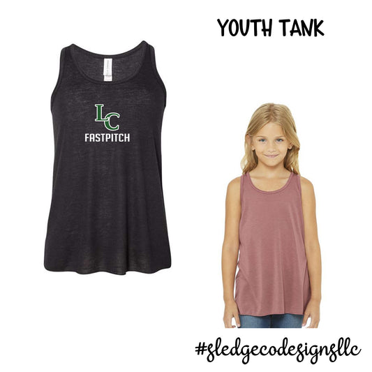 LC FAST PITCH GIRL SOFTBALL |  Youth Flowy Racerback Tank