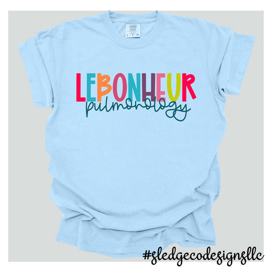 LeBonheur Pulmonology | BOLD | UNISEX CUSTOM Tshirt