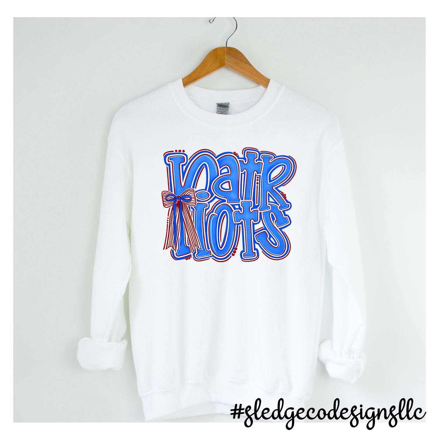 PATRIOTS | STACKED DOODLE | Custom Unisex SWEATSHIRT