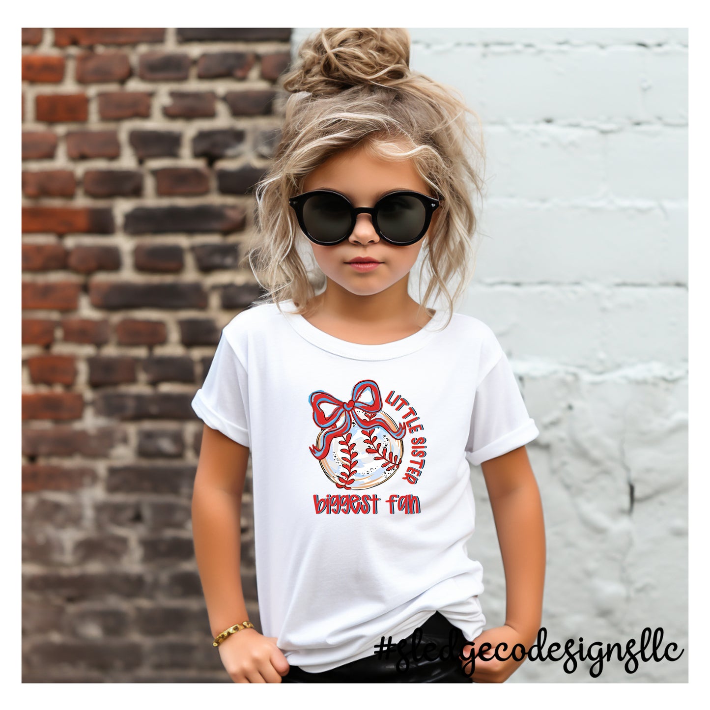 LITTLE SISTER BIGGEST FAN | BASEBALL | CUSTOM UNISEX TSHIRT