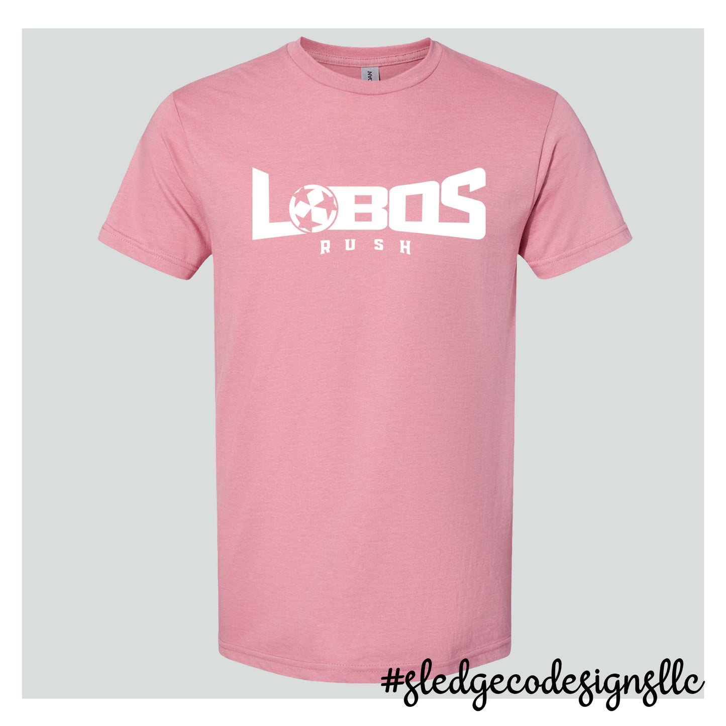 LOBOS SOCCER PLUM ROSE UNISEX TEE | LOBOS SOCCER | MADE TO ORDER