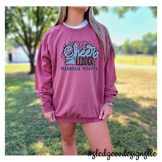 MAGNOLIA HEIGHTS CHEERLEADER | COMFORT COLORS Lightweight Adult CUSTOM SWEATSHIRT