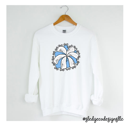 CHEERLEADER | POM POM | BLUE | CUSTOM UNISEX SWEATSHIRT