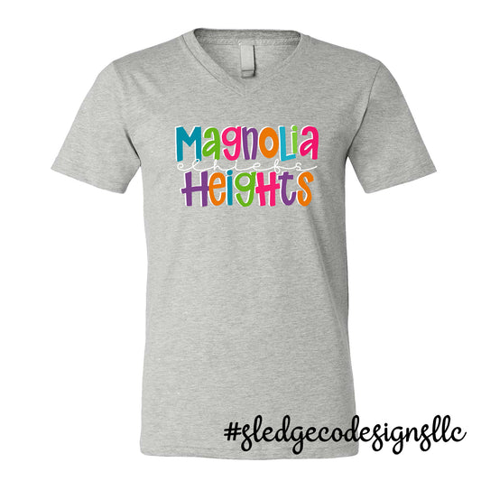 MAGNOLIA HEIGHTS | COLOR DUO |  UNISEX VNECK Custom Unisex Tshirt