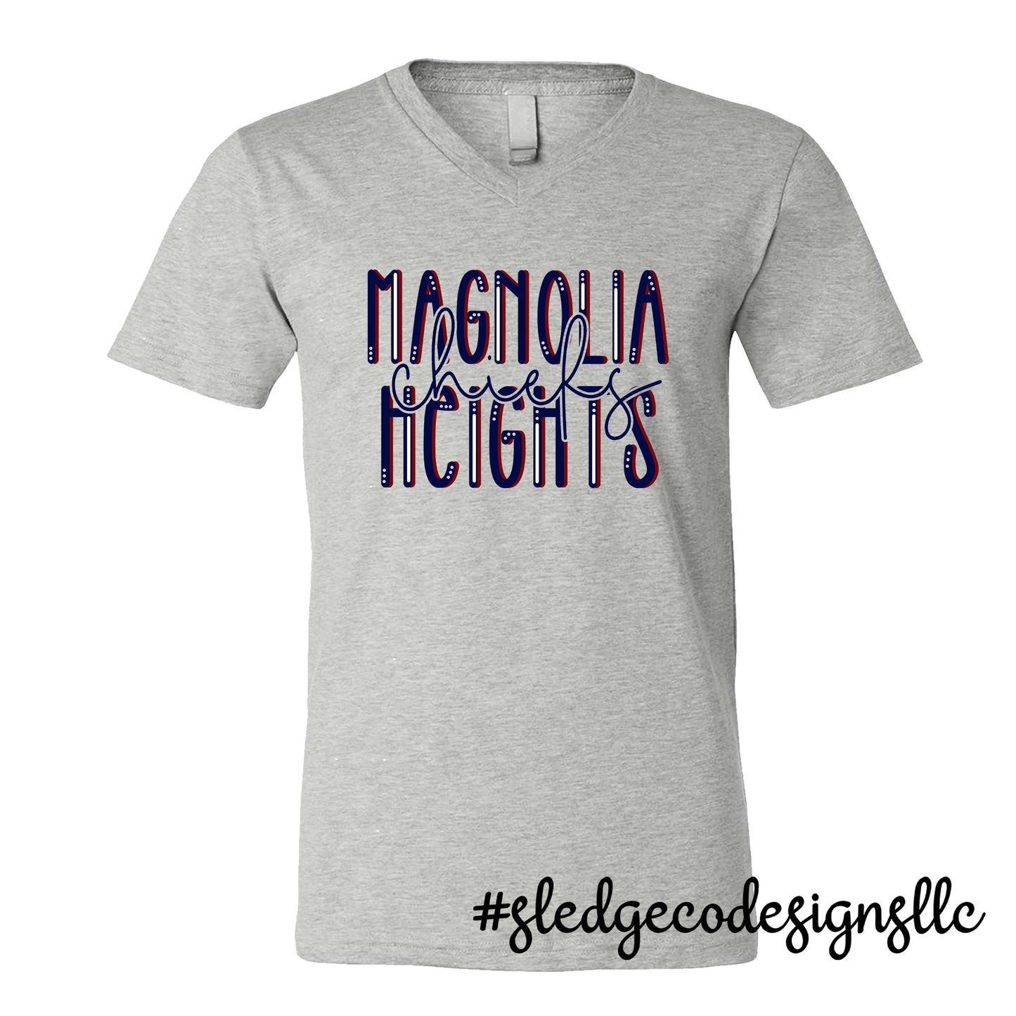 MAGNOLIA HEIGHTS | DUO |  UNISEX VNECK Custom Unisex Tshirt