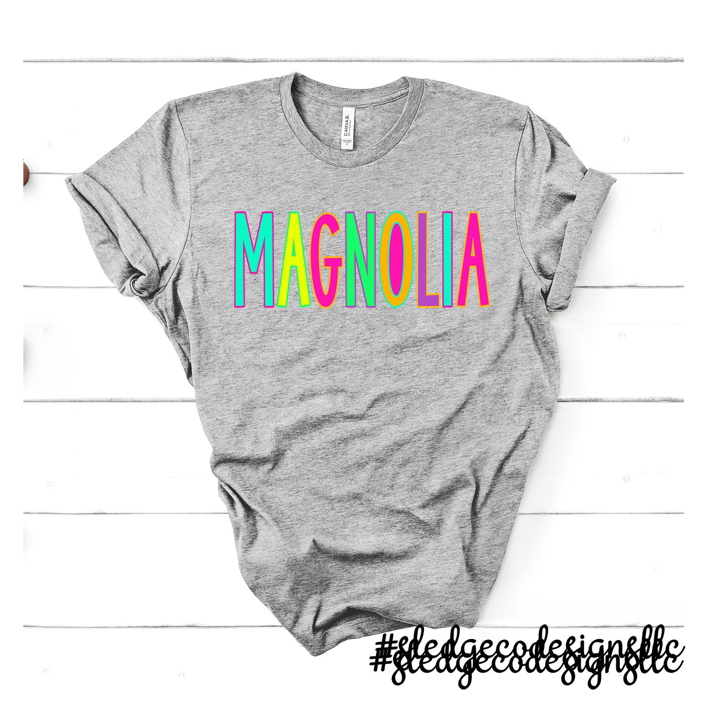 MAGNOLIA HEIGHTS NEON | Custom Unisex Tshirt