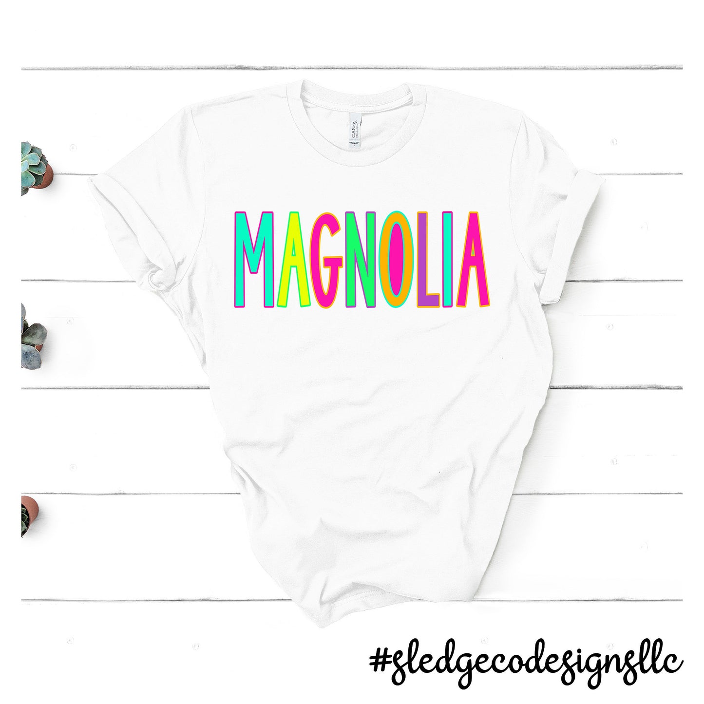 MAGNOLIA HEIGHTS NEON | Custom Unisex Tshirt