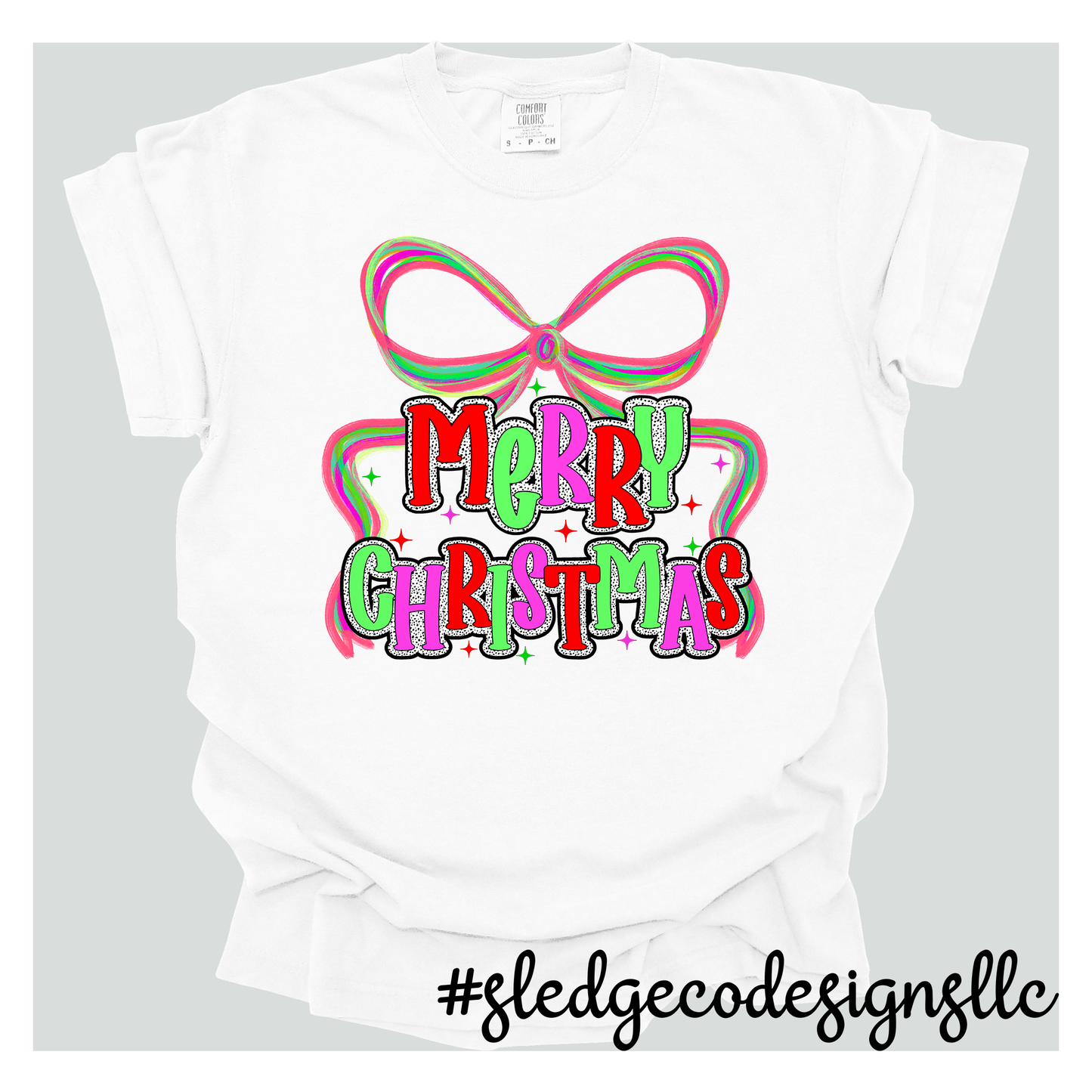MERRY CHRISTMAS RIBBON | CHRISTMAS TEE | Custom Unisex TSHIRT