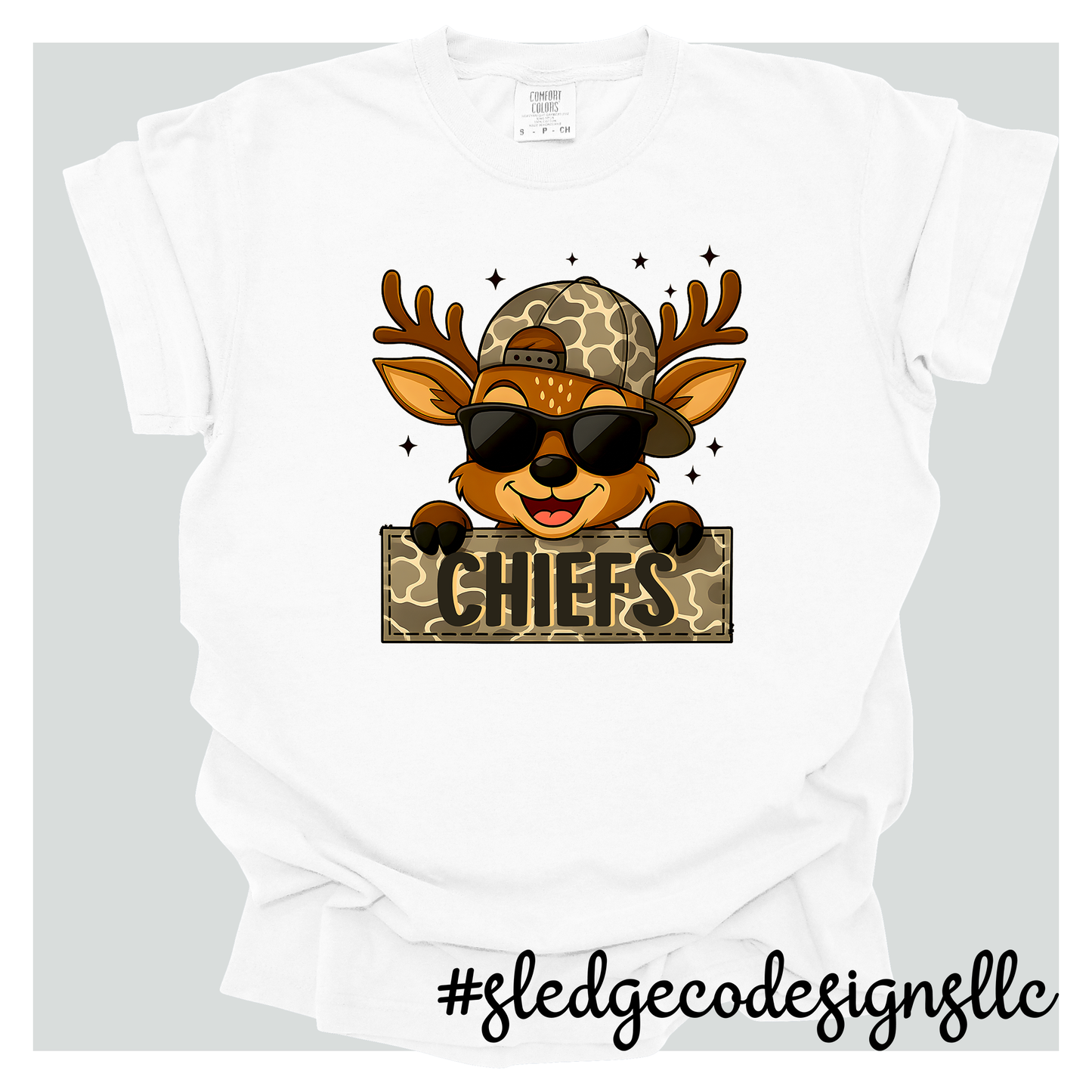 MHS MAGNOLIA HEIGHTS | CHIEFS REINDEER CAMO BOY |  CUSTOM UNISEX TSHIRT