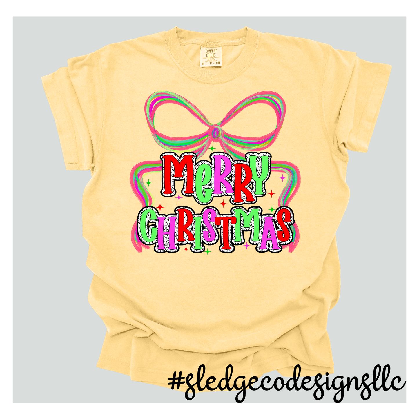 MERRY CHRISTMAS RIBBON | CHRISTMAS TEE | Custom Unisex TSHIRT