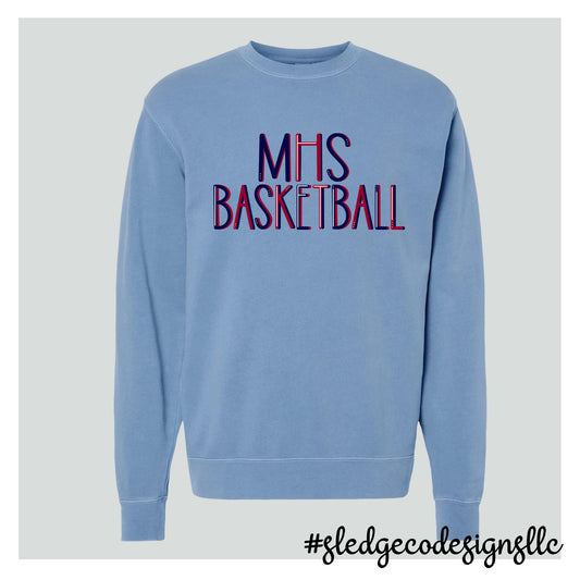 MAGNOLIA HEIGHTS CHIEFS | MHS BASKETBALL | Midweight Pigment-Dyed Crewneck Sweatshirt