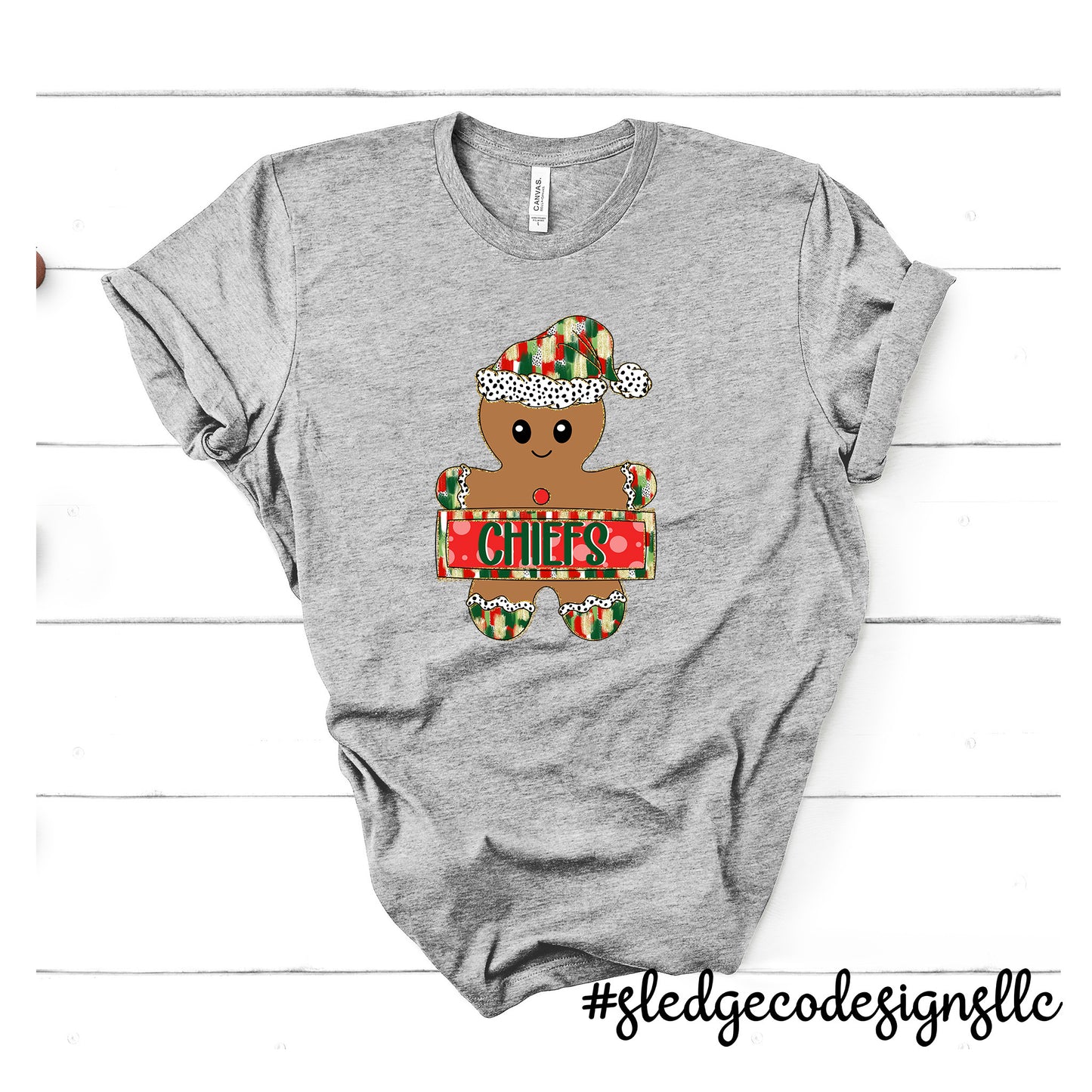 MHS MAGNOLIA HEIGHTS | CHIEFS GINGERBREAD MAN | CUSTOM UNISEX TSHIRT OR SWEATSHIRT