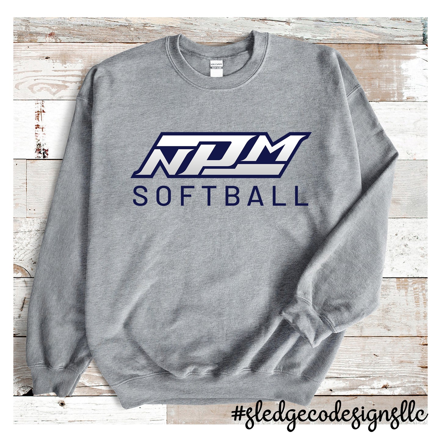 NORTH MISSISSIPPI PREMIER SOFTBALL | LOGO  | CUSTOM UNISEX SWEATSHIRT