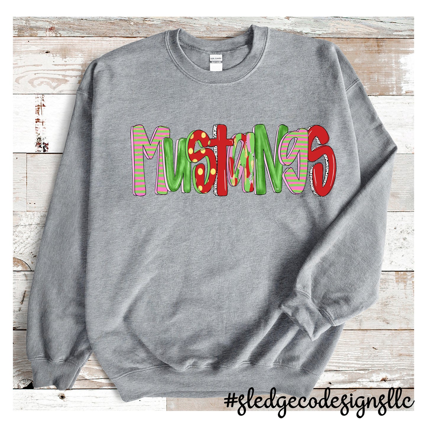 MUSTANGS CHRISTMAS SPIRITWEAR | CUSTOM UNISEX SWEATSHIRT