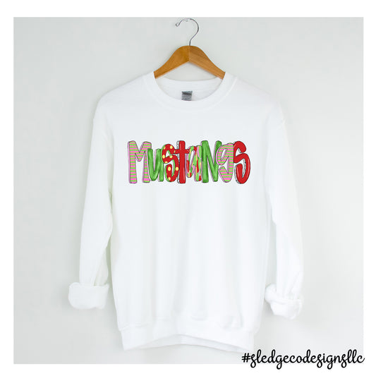 MUSTANGS CHRISTMAS SPIRITWEAR | CUSTOM UNISEX SWEATSHIRT