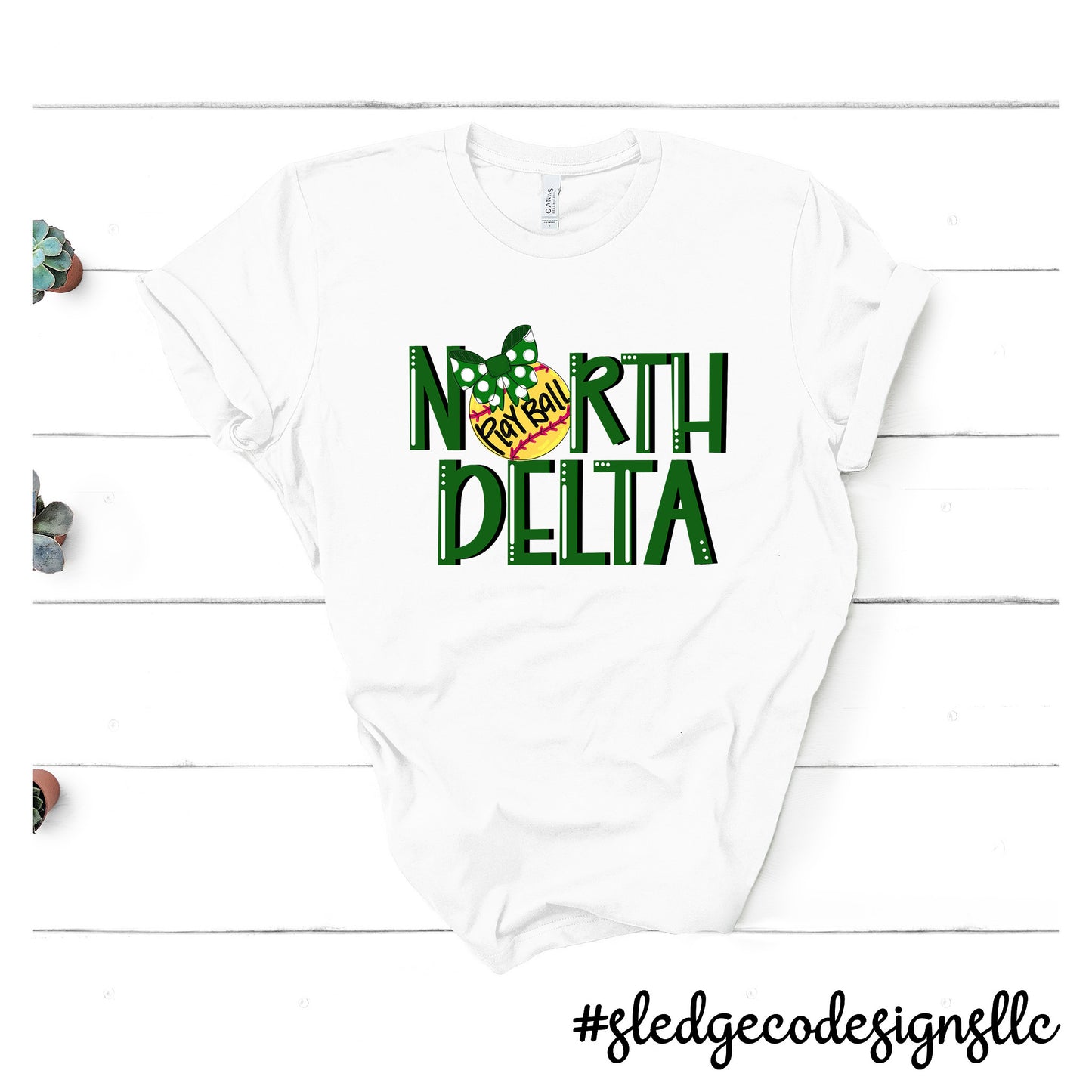 NORTH DELTA SOFTBALL | Hand Drawn | Custom Unisex Tshirt