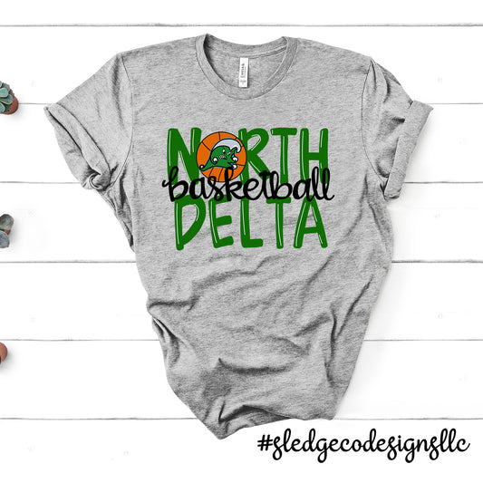 EXCLUSIVE! North Delta Green Wave Basketball  | Custom Unisex Tshirt