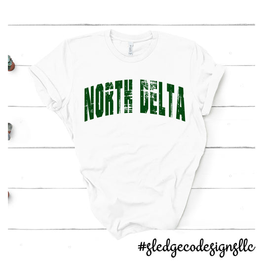 North Delta Greenwaves DISTRESSED | Custom Unisex Tshirt