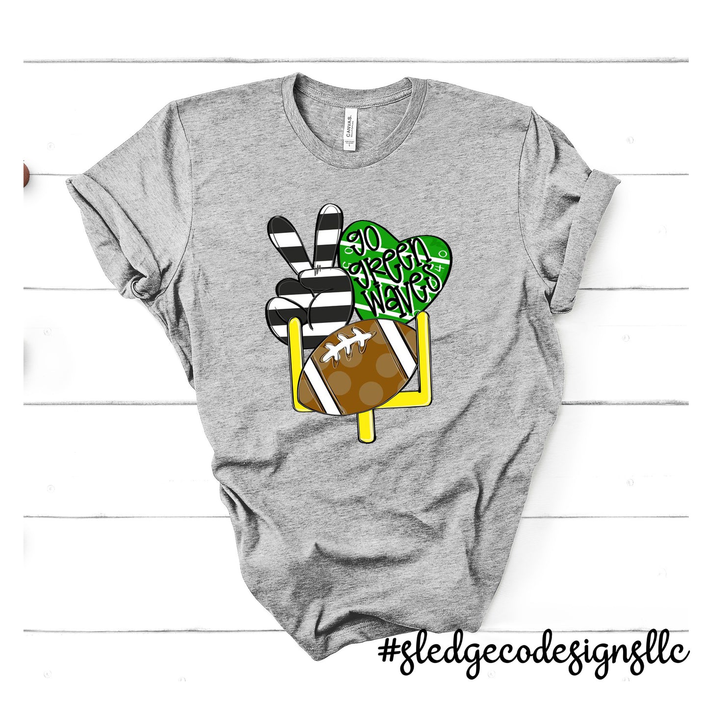 NORTH DELTA FOOTBALL | PEACE LOVE FOOTBALL | Custom Unisex Tshirt