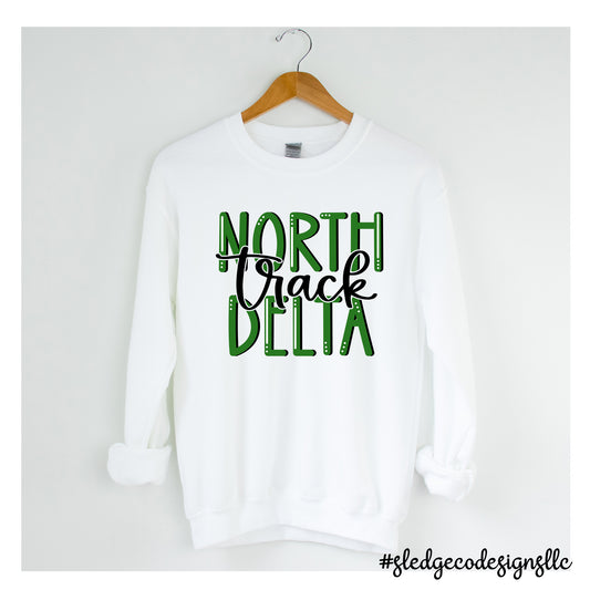 NORTH DELTA GREENWAVES TRACK | Custom Unisex SWEATSHIRT