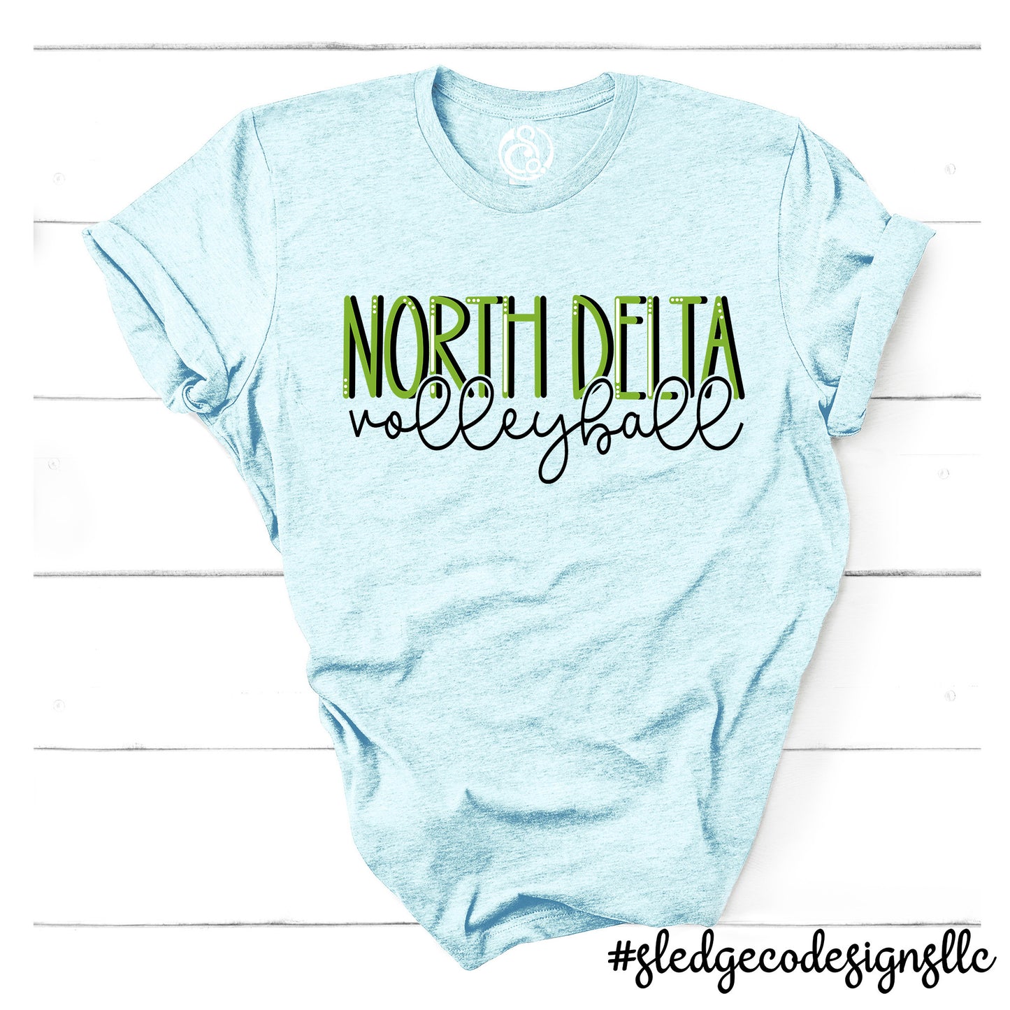 NORTH DELTA GREENWAVES VOLLYBALL | DUO | Custom Unisex Tshirt