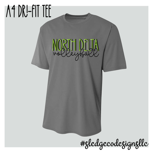NORTH DELTA GREENWAVES VOLLYBALL | DUO | A4 DRI-FIT Unisex Tshirt