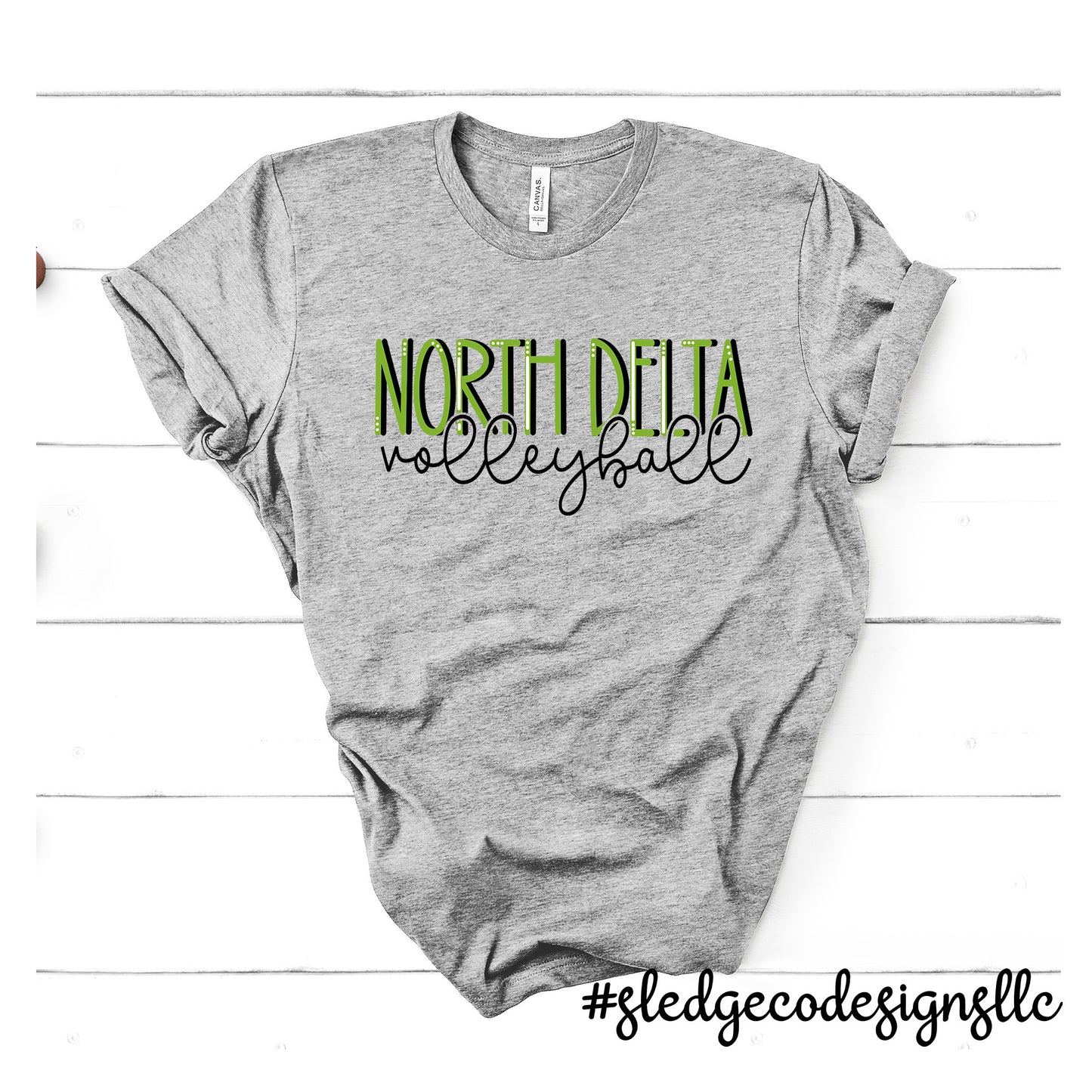 NORTH DELTA GREENWAVES VOLLYBALL | DUO | Custom Unisex Tshirt