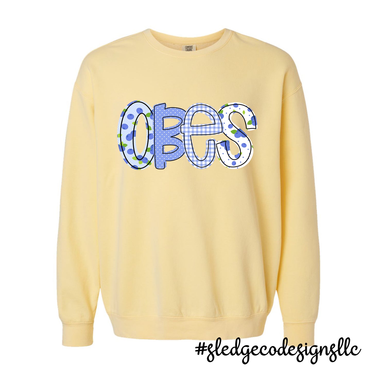 OLIVE BRANCH OBES | BLUEBERRY |  COMFORT COLORS LIGHT WEIGHT SWEATSHIRT