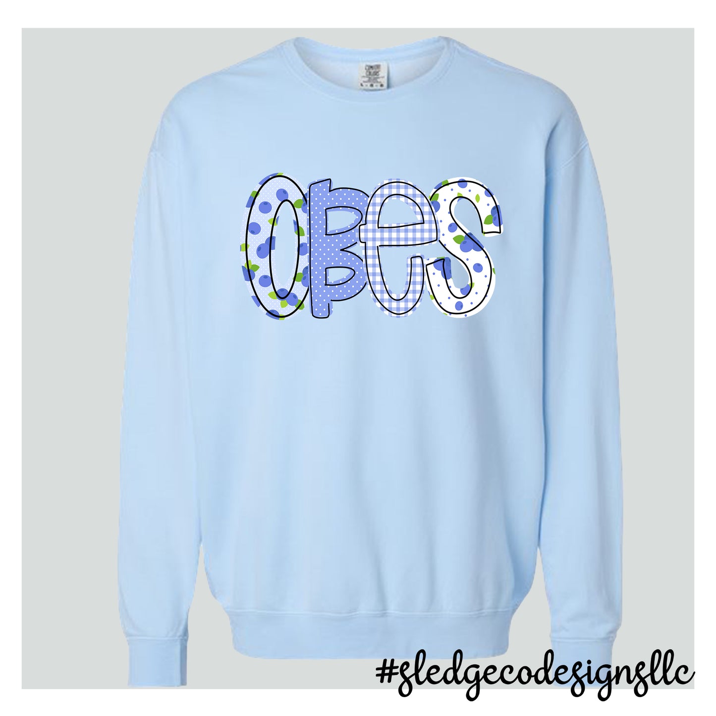 OLIVE BRANCH OBES | BLUEBERRY |  COMFORT COLORS LIGHT WEIGHT SWEATSHIRT