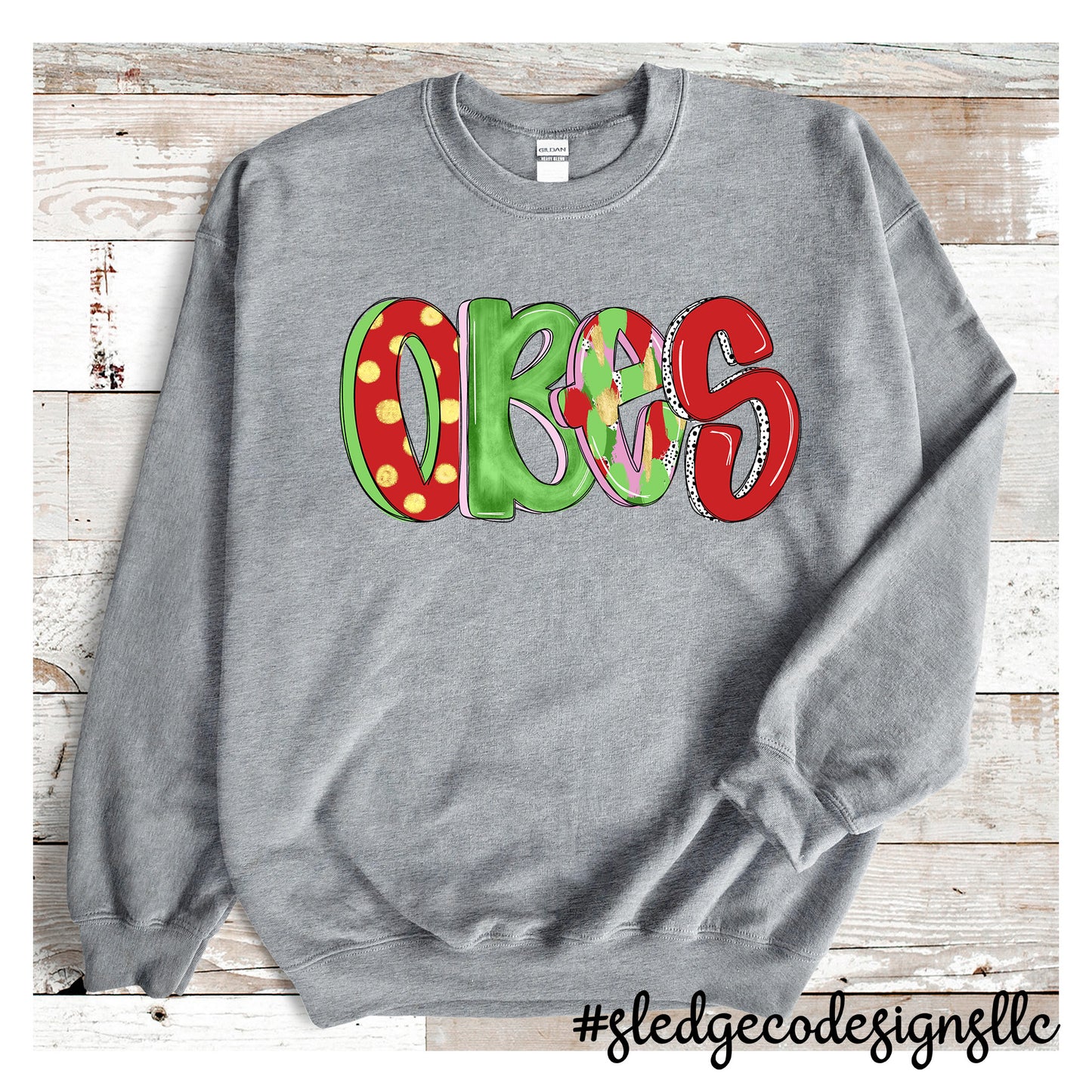 OBES | OLIVE BRANCH | CHRISTMAS DOODLE | CUSTOM UNISEX SWEATSHIRT