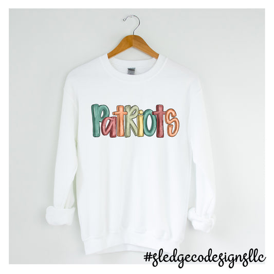 PATRIOTS | PAINTED DOODLE | Custom Unisex Sweatshirt