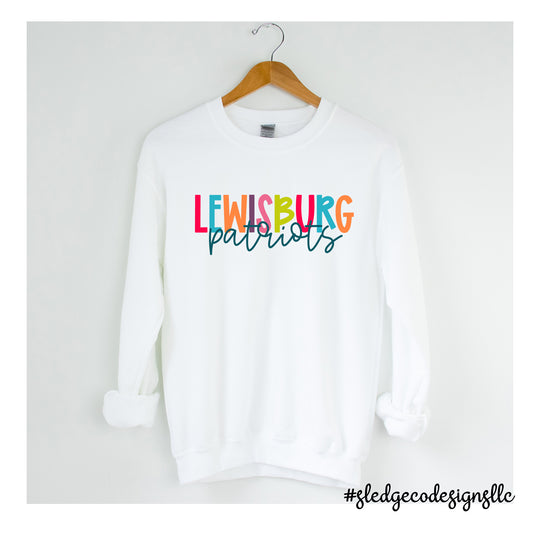 LEWISBURG PATRIOTS | BOLD | CUSTOM SOFTSTYLE UNISEX SWEATSHIRT