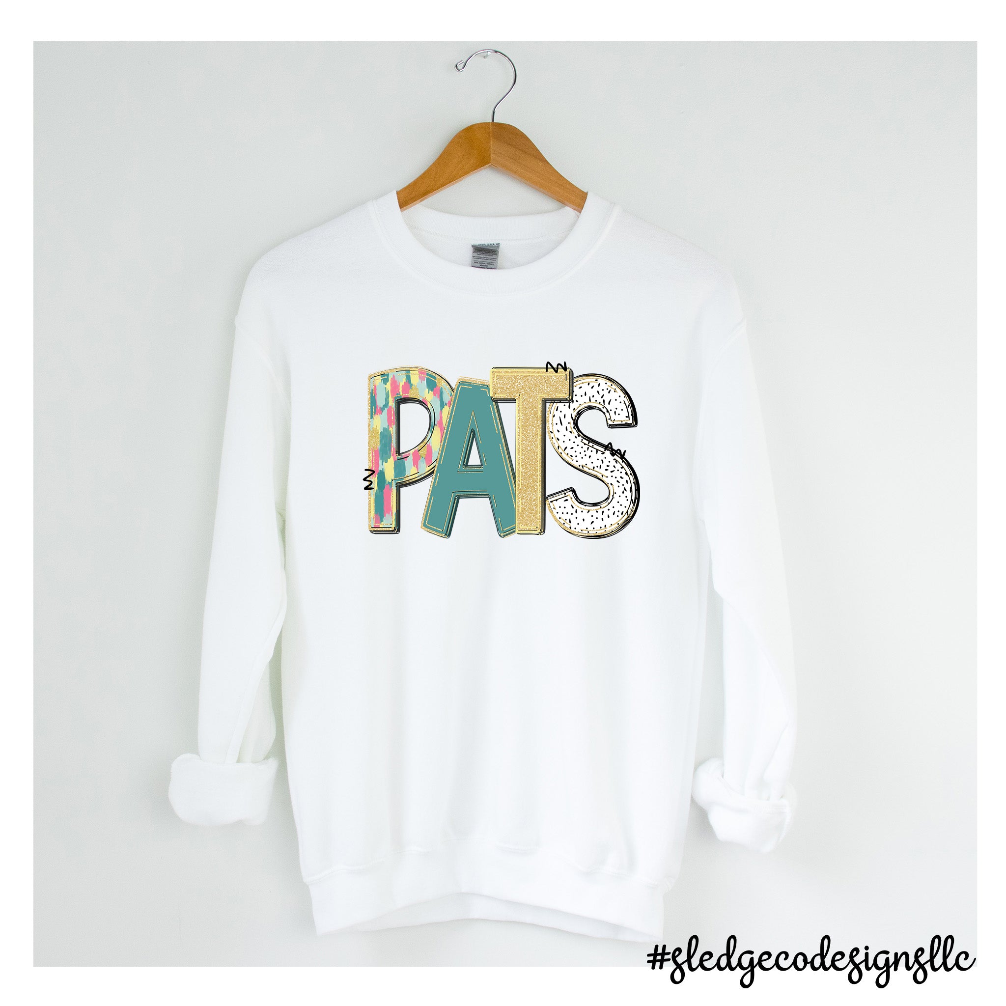 PATRIOTS | PATS | HAND DRAWN SPRING DOODLE | CUSTOM UNISEX SWEATSHIRT ...