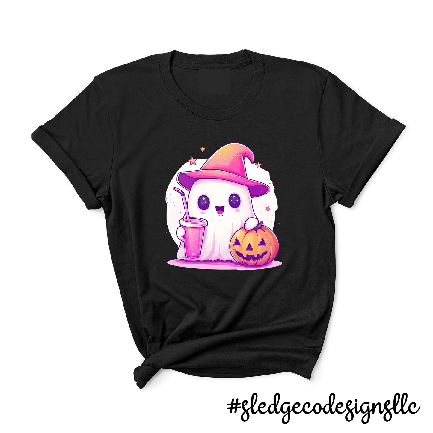 CUTIE PINK GHOST | HALLOWEEN | CUSTOM UNISEX TSHIRT